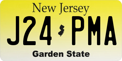 NJ license plate J24PMA