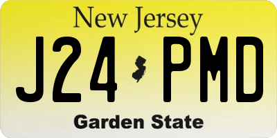 NJ license plate J24PMD