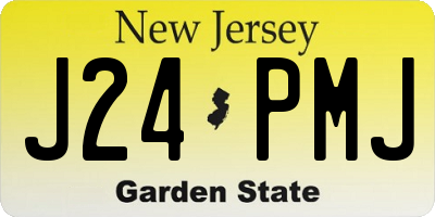 NJ license plate J24PMJ