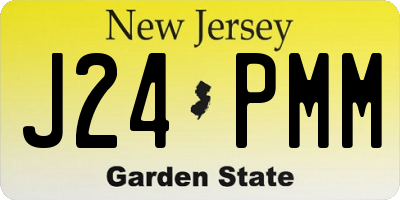 NJ license plate J24PMM