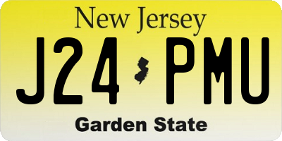 NJ license plate J24PMU