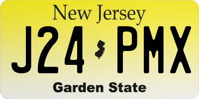 NJ license plate J24PMX