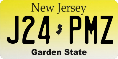NJ license plate J24PMZ