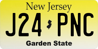NJ license plate J24PNC