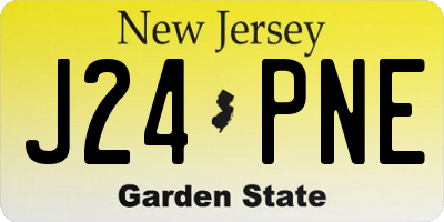 NJ license plate J24PNE
