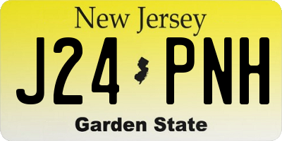 NJ license plate J24PNH