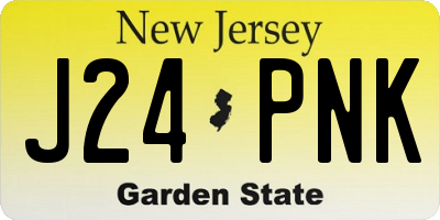 NJ license plate J24PNK