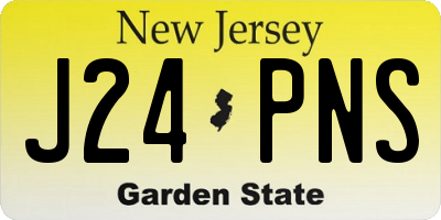 NJ license plate J24PNS