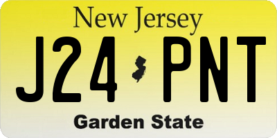 NJ license plate J24PNT