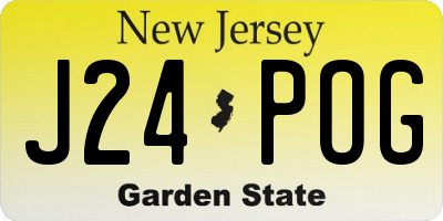 NJ license plate J24POG