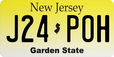 NJ license plate J24POH