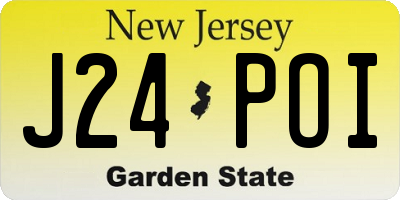NJ license plate J24POI