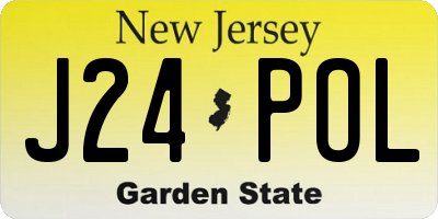 NJ license plate J24POL