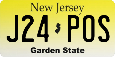 NJ license plate J24POS