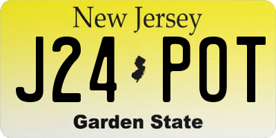 NJ license plate J24POT