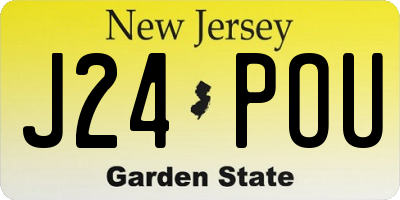 NJ license plate J24POU