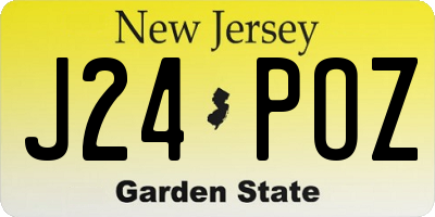 NJ license plate J24POZ