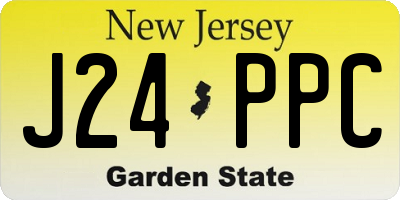 NJ license plate J24PPC