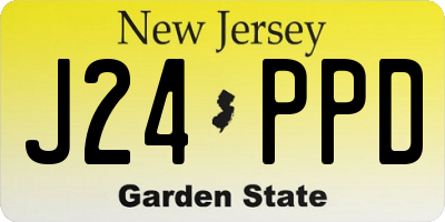 NJ license plate J24PPD
