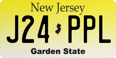 NJ license plate J24PPL