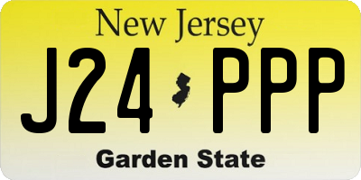 NJ license plate J24PPP
