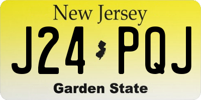 NJ license plate J24PQJ