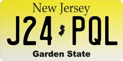 NJ license plate J24PQL