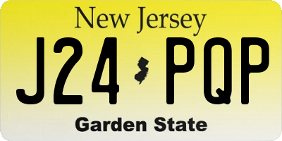 NJ license plate J24PQP