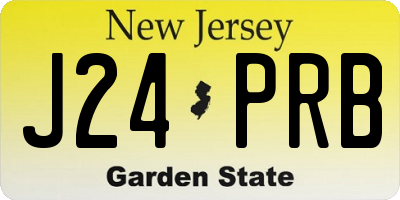 NJ license plate J24PRB