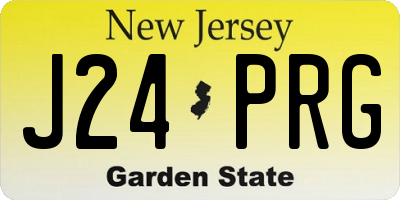 NJ license plate J24PRG