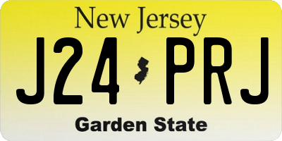 NJ license plate J24PRJ