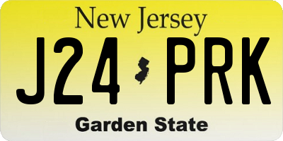 NJ license plate J24PRK