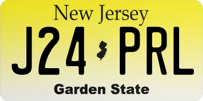 NJ license plate J24PRL