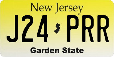 NJ license plate J24PRR