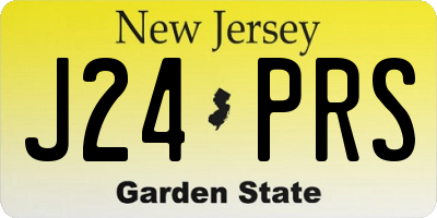 NJ license plate J24PRS