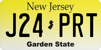 NJ license plate J24PRT