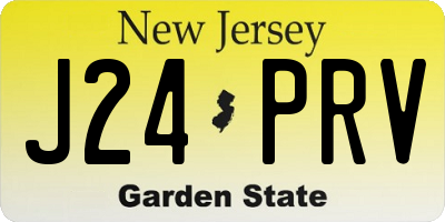 NJ license plate J24PRV