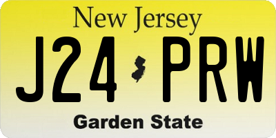 NJ license plate J24PRW