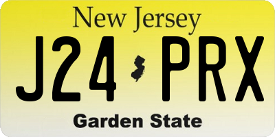 NJ license plate J24PRX