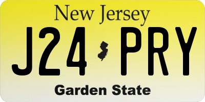 NJ license plate J24PRY