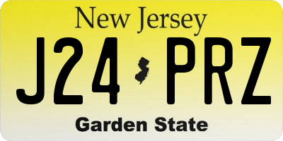 NJ license plate J24PRZ