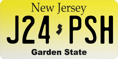 NJ license plate J24PSH