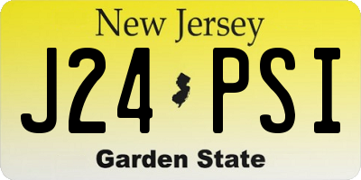 NJ license plate J24PSI