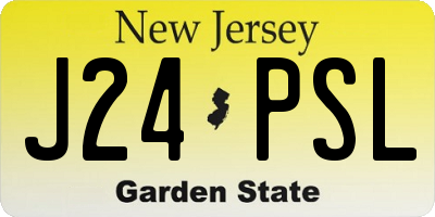 NJ license plate J24PSL