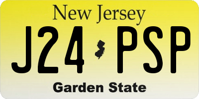 NJ license plate J24PSP