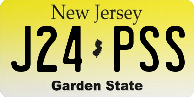 NJ license plate J24PSS