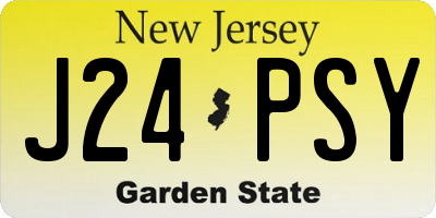 NJ license plate J24PSY