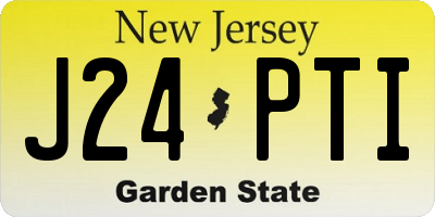 NJ license plate J24PTI