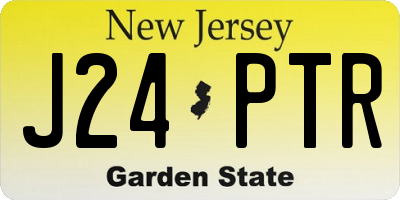 NJ license plate J24PTR