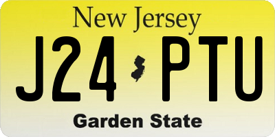 NJ license plate J24PTU